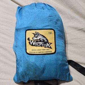 WOLF Blue Portable Camping Hammock